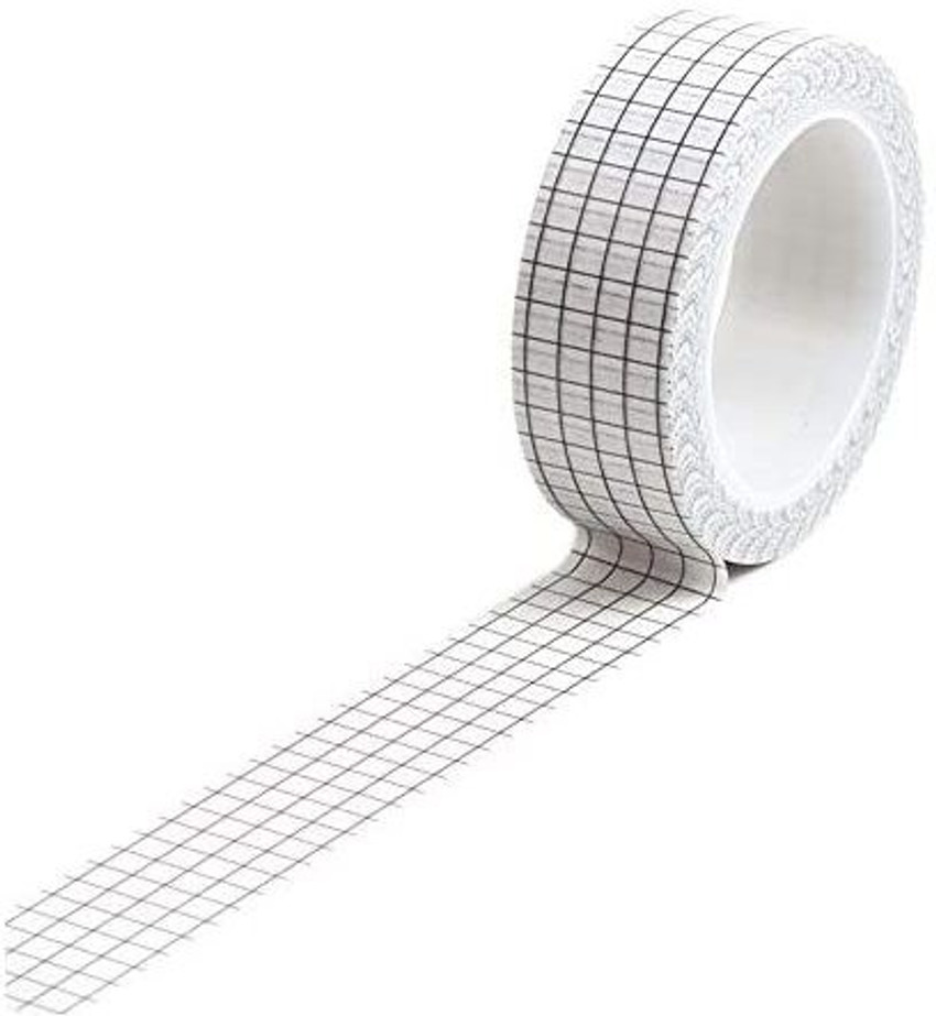 Washi Tape 15Mm 10M Grid Printed Pattern Sticky Adhesive Paper