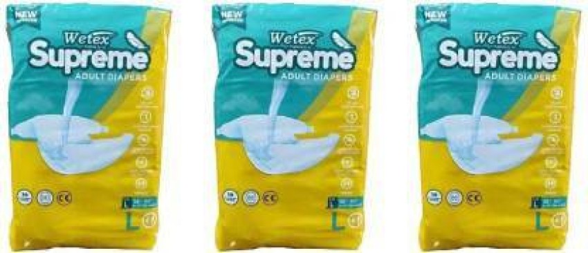 wetex Supreme Adult Diaper Pants Unisex Large size Adult Diapers - L - Buy  30 wetex Adult Diapers