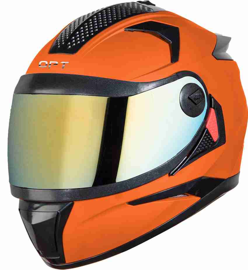Steelbird 7Wings Robot Opt Glossy Fluo Finish ISI Certified Full Face Helmet Motorbike Helmet