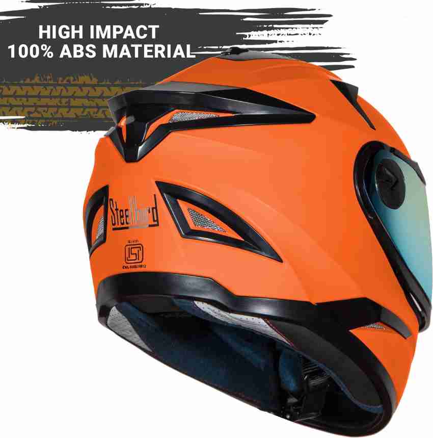 Helm full cheap face orange