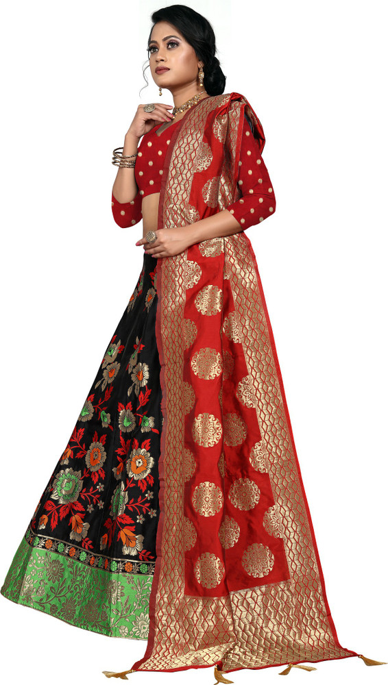 Silk lehenga flipkart best sale