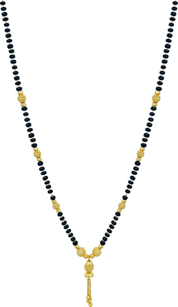 brado jewellery One Gram Gold Plated Combo of 4 Mangalsutra Necklace  Pendant Tanmaniya Black Bead Chain For Woman and Girls Brass, Alloy  Mangalsutra Price in India - Buy brado jewellery One Gram