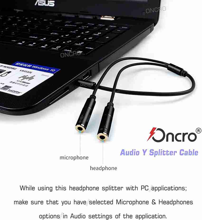 Audio and mic discount splitter for pc