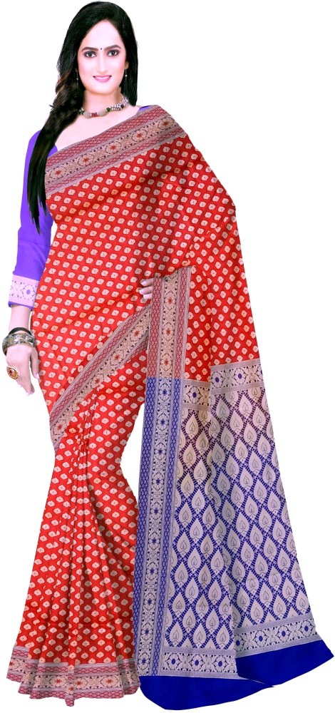 Buy Rameshwaram Fabrics Women Banarasi Saree with Blouse Piece