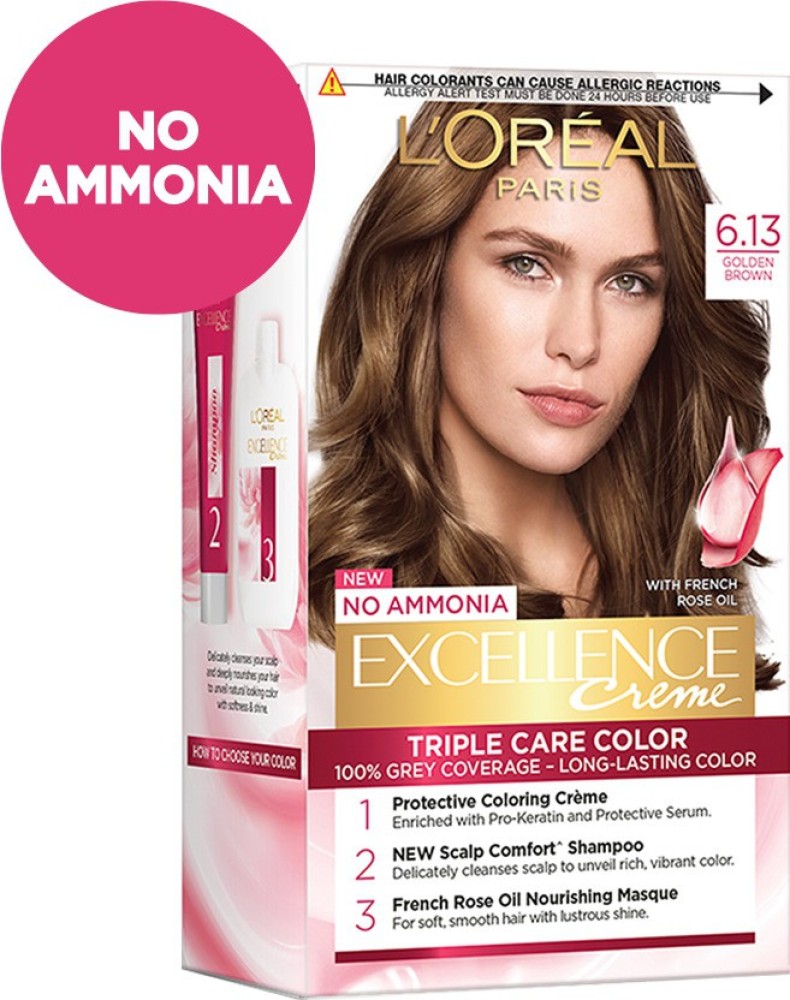Mua L'Oreal Paris Excellence Creme Permanent Triple Care Hair Color, 6RB  Light Reddish Brown, Gray Coverage For Up to 8 Weeks, All Hair Types, Pack  of 1 trên Amazon Mỹ chính hãng