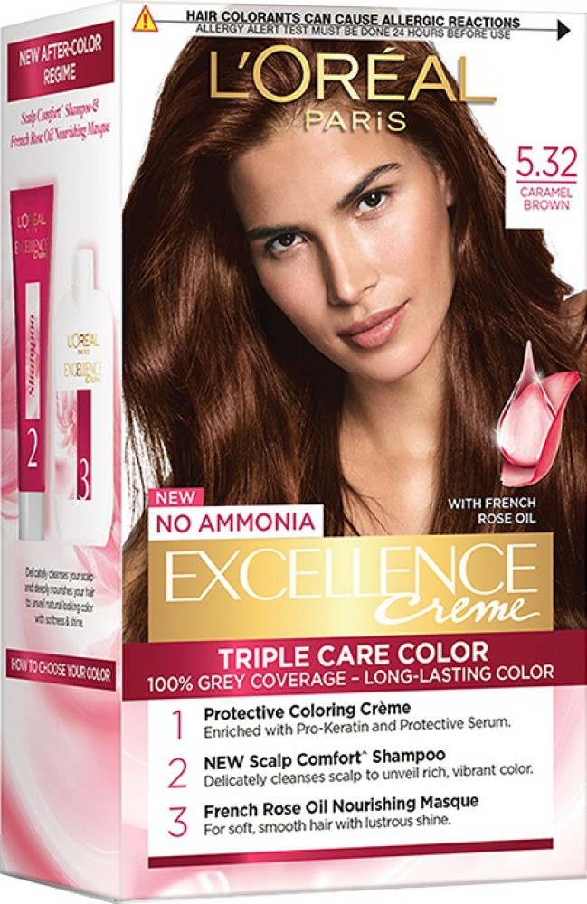 LOreal Paris Casting Creme Gloss Ultra Visible Hair Color With No  Ammonia Caramel Brown 634 100g  60ml  Amazonin Beauty