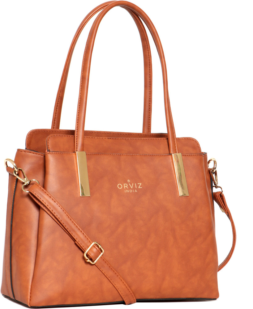 Buy ORVIZ Women Tan Messenger Bag Tan Online Best Price in India