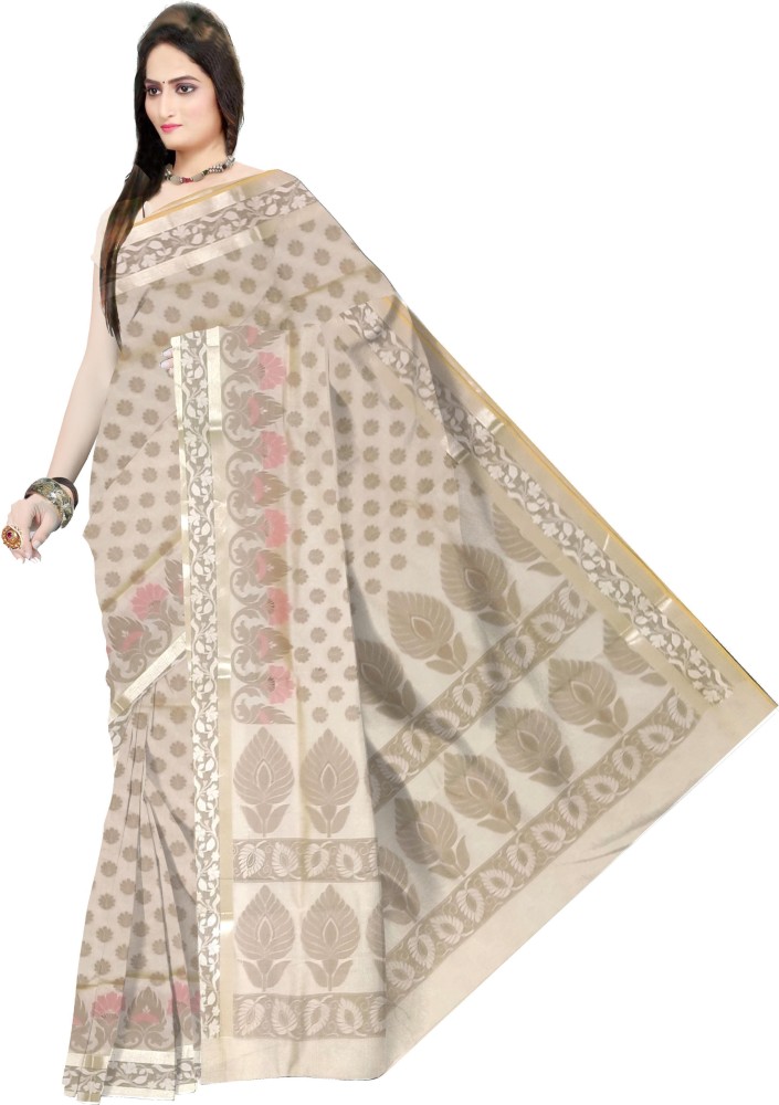 Buy Rameshwaram Fabrics Women Banarasi Saree with Blouse Piece