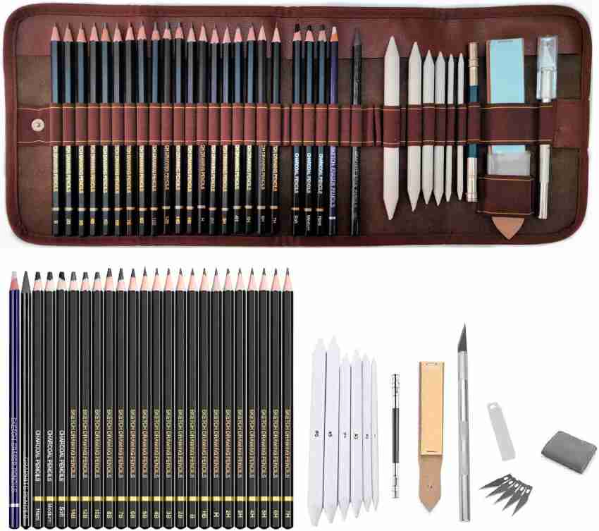 Wynhard 35 Pieces Drawing Kit Art Pencil Set Sketching Kit Professional  Sketch Kit Drawing Pencils for