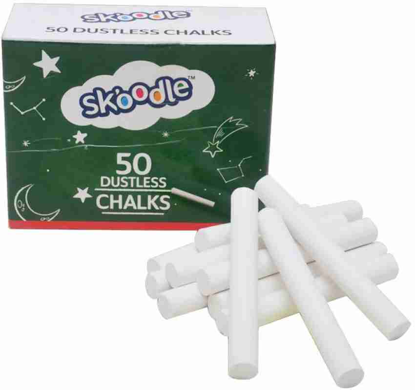 SKOODLE 50 White Dustless Chalks Climbing, Pool, Billiards, Green Boards, Black  Boards, Tarmac Solid Chalk Price in India - Buy SKOODLE 50 White Dustless  Chalks Climbing, Pool, Billiards, Green Boards, Black Boards