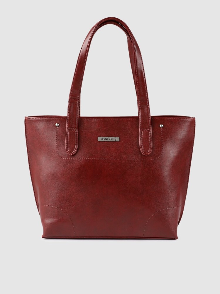 Dressberry burgundy shop solid shoulder bag