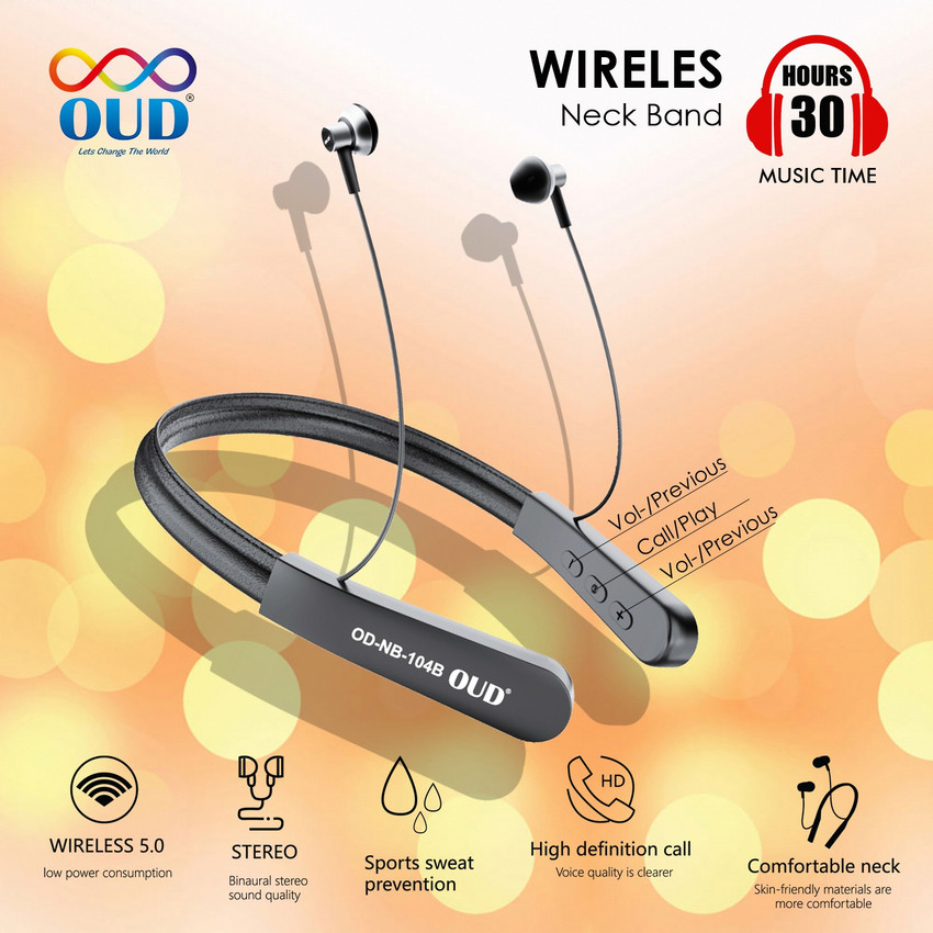 OUD Smart sports Neckband Bluetooth wireless 120 hours music PLAY
