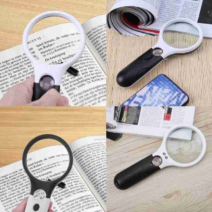 ANVEY WITH A (LOGO) Magnifying Glass with 3 Led Light 3X & 45X Big