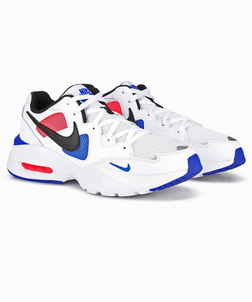 white nike air max fusion