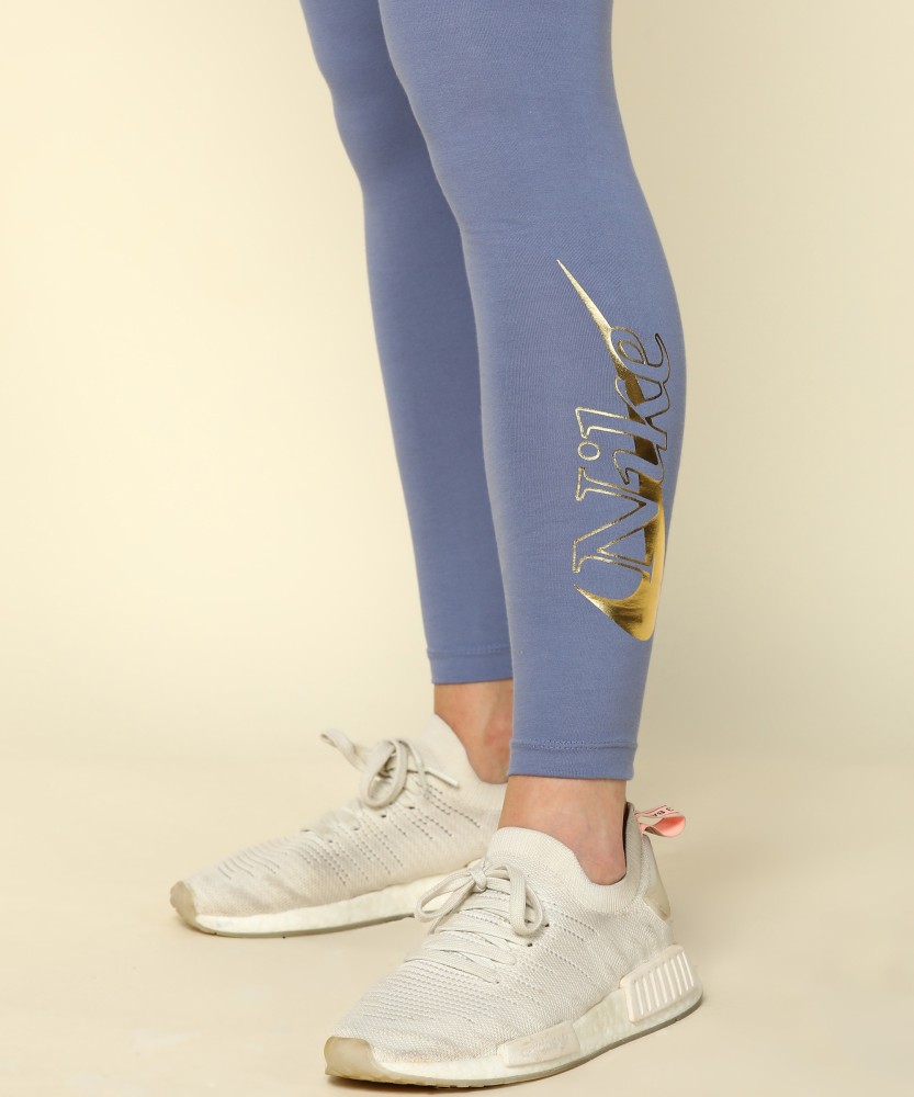 NIKE Solid Women Blue Tights - Buy NIKE Solid Women Blue Tights Online at  Best Prices in India