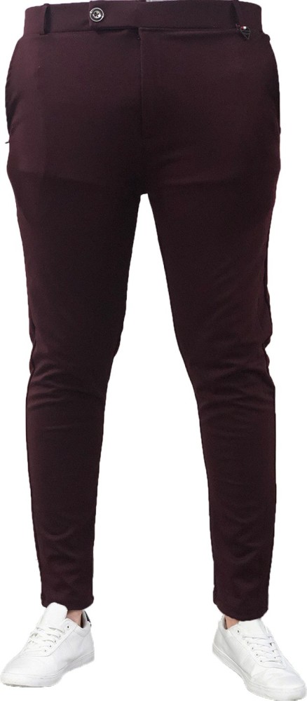 Buy Burgundy Trousers  Pants for Men by The Indian Garage Co Online   Ajiocom