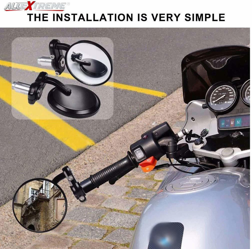 Convex bar sale end mirrors