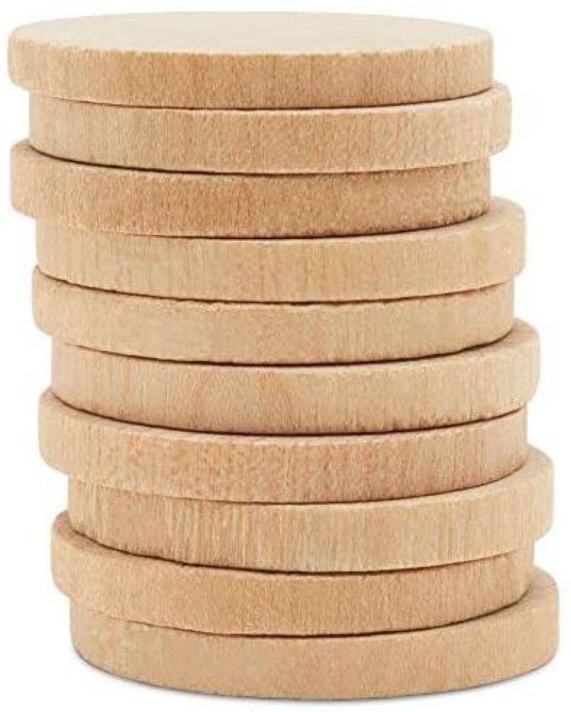 Wood Discs For Crafts, Blank Tokens, Or Wooden Coins, 1 X 1/8 Inch, Pack Of  100 Unfinished Wood Circles, By . shop for Woodpeckers products in India.