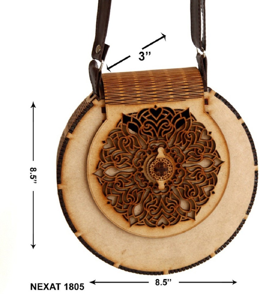 Round wooden clearance bag