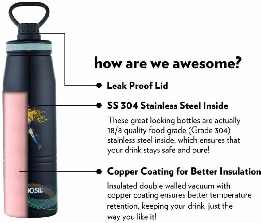  Borosil Hydra Trek Artisan Steel Water Bottle