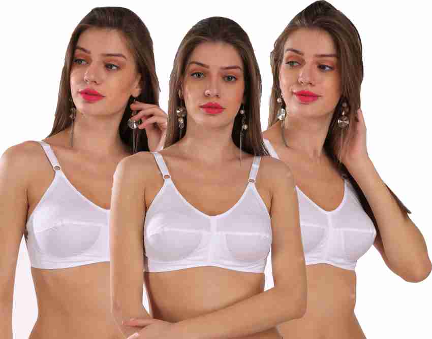 Plain Cotton Blend Women girls ladies non padded bra combo pack of 3 at Rs  195/piece in Bengaluru