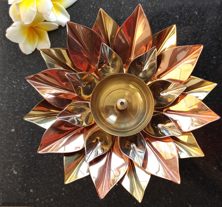 IndianArtVilla S/P Copper Lotus Design Diya ,Gifting and Diwali Purpose  (Height: 2.5 inch) Silver Plated Table Diya Price in India - Buy  IndianArtVilla S/P Copper Lotus Design Diya ,Gifting and Diwali Purpose (