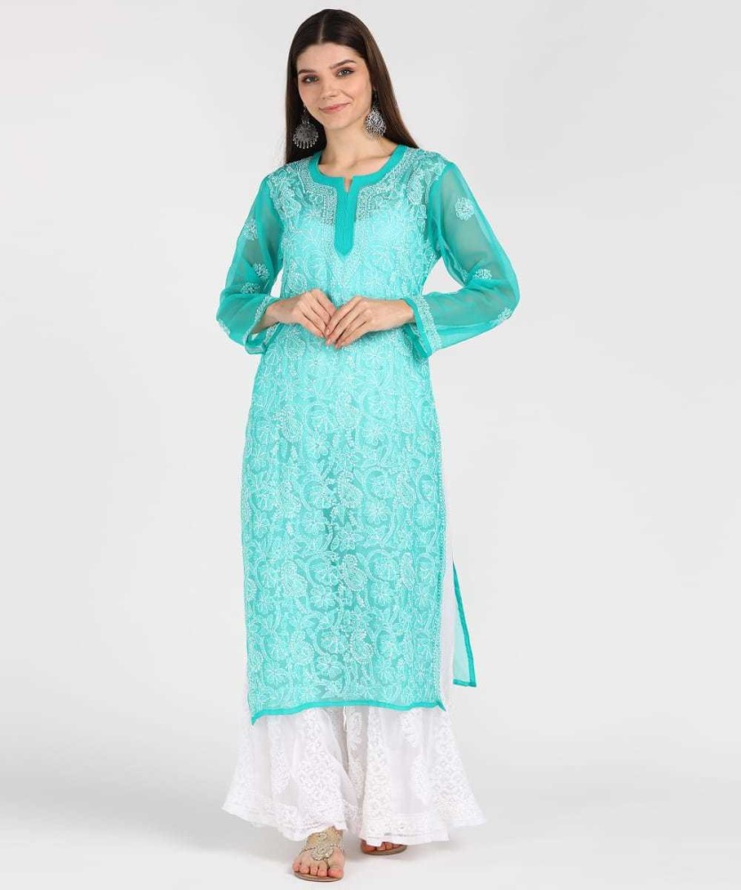 Chikan kurti deals online flipkart