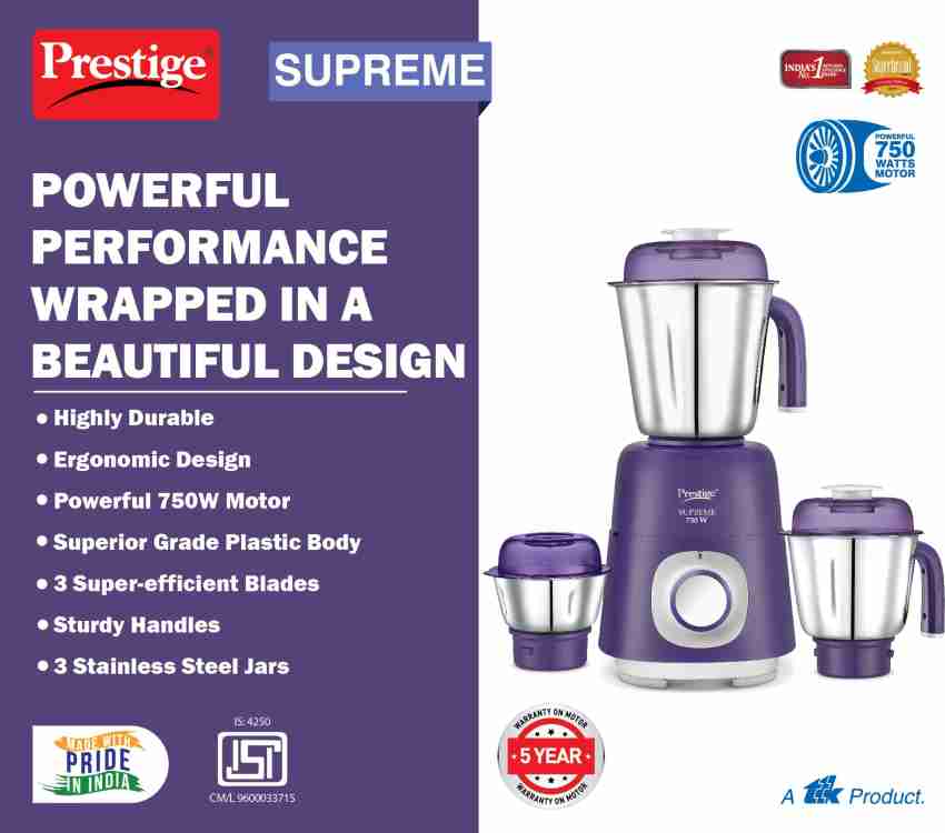 Prestige Supra 750 watt Mixer Grinder