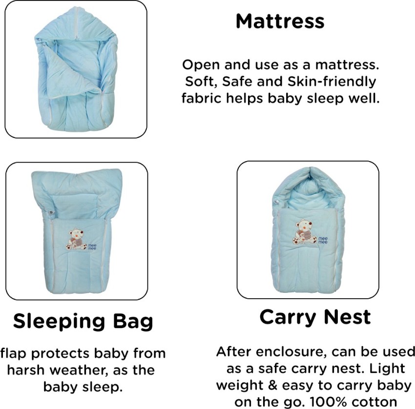 Buy Mee Mee 3 in 1 Baby Carry Nest with Sleeping Bag and Mattress Online in  India | Me n Moms