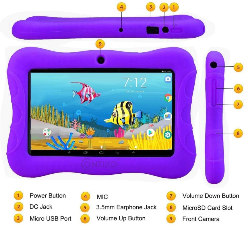 Contixo Kids Android 10 2 GB RAM 32 GB ROM 7 inch with Wi-Fi Only Tablet  (Purple)