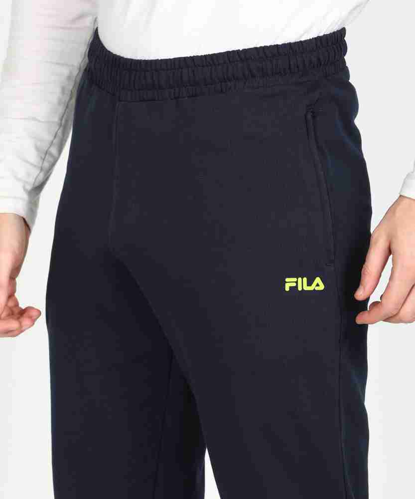 FILA Solid Men Dark Blue Track Pants - Buy FILA Solid Men Dark