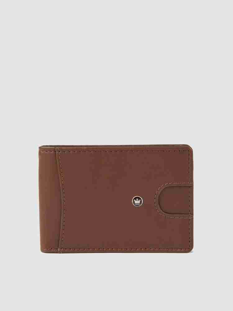 Buy LOUIS PHILIPPE Brown Solid Leather Mens Bi Fold Wallet