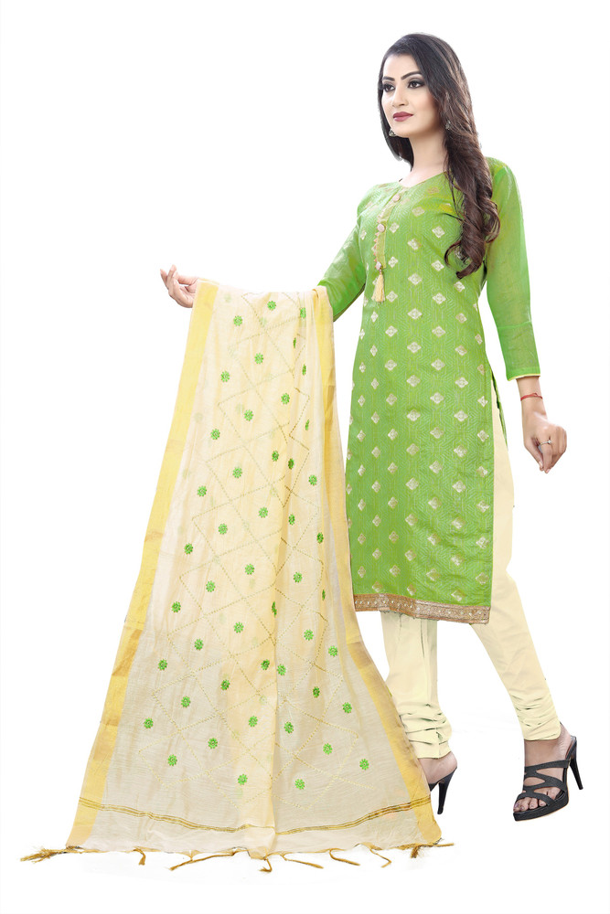 V And V Shop Jacquard Self Design Kurta Churidar Material Price