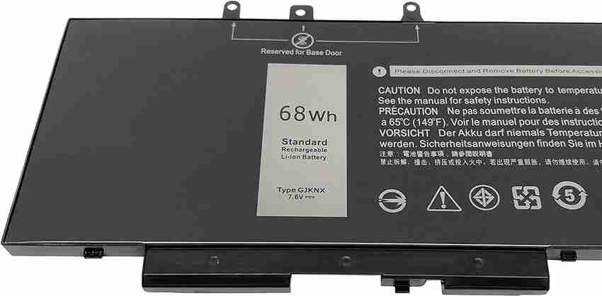 Laptrix Laptop Battery Compatible for GJKNX Dell Latitude 5280 5480 5580  5490 5590 E5480 E5580 E5490 E5590 Series Precision 15 3520 Series 0DY9NT  GD1JP DY9NT 0GD1JP 5YHR4 451-BBZG 7.6V 68Wh 6 Cell Laptop Battery - Laptrix  : Flipkart.com