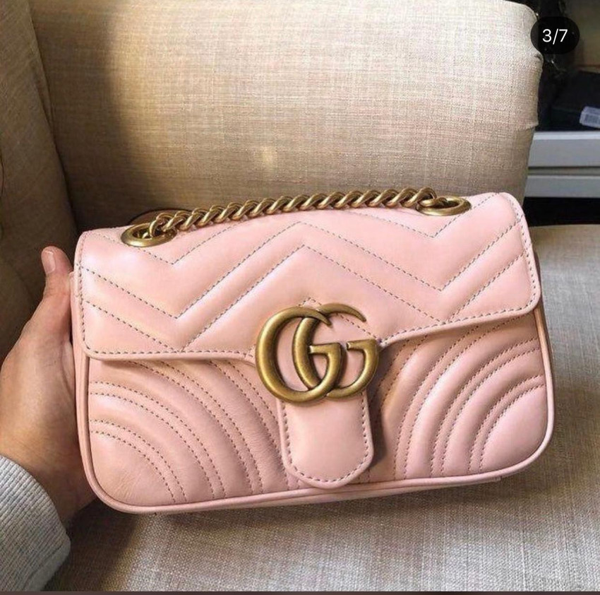 Gucci pink sling bag top