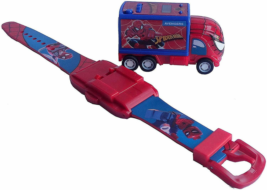 ToysLand Spiderman Pull Back Truck Car Shaped 6 Images Projector