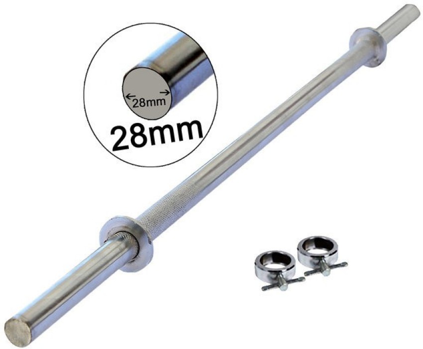 AROMA FITNESS 4 feet 28 MM Plain Barbell / rod for weight plates