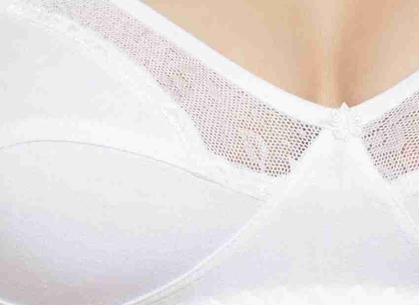 Ladyland White net bra Women Full Coverage Non Padded Bra - Buy Ladyland  White net bra Women Full Coverage Non Padded Bra Online at Best Prices in  India