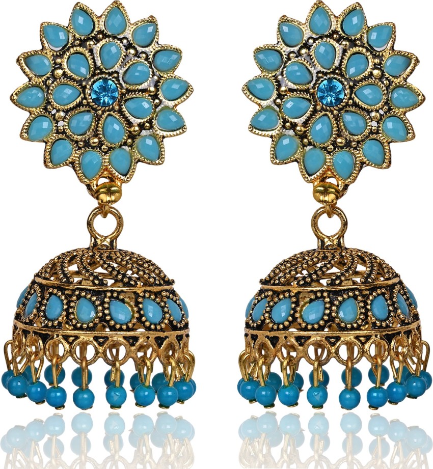 Top more than 145 sky blue earrings for wedding  seveneduvn
