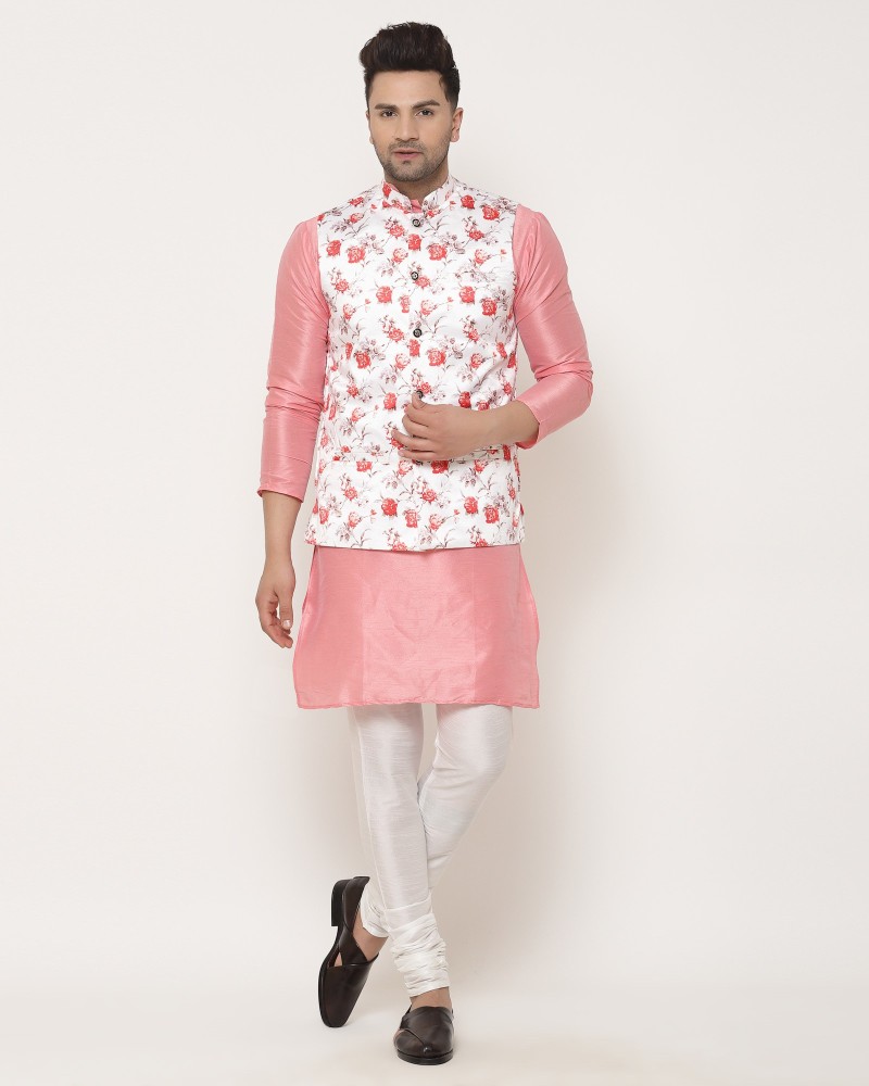 Men's kurta waistcoat and pyjama 2024 set