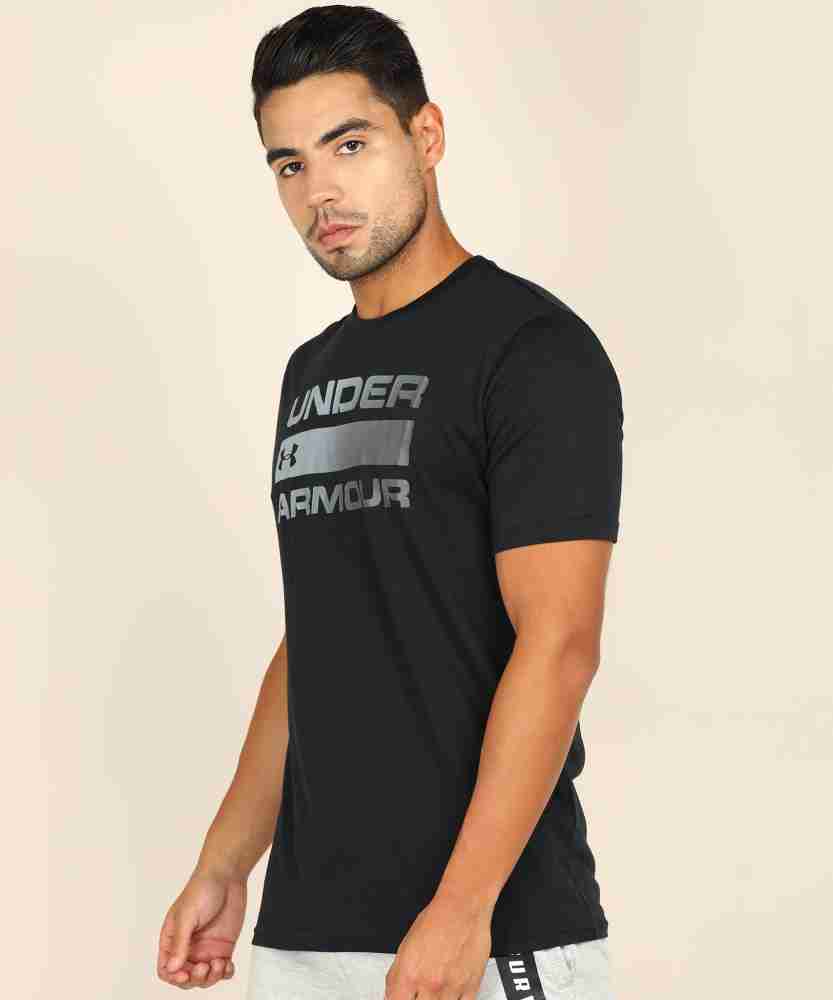 UNDER ARMOUR Printed Men Round Neck Black T-Shirt - Buy UNDER ARMOUR  Printed Men Round Neck Black T-Shirt Online at Best Prices in India