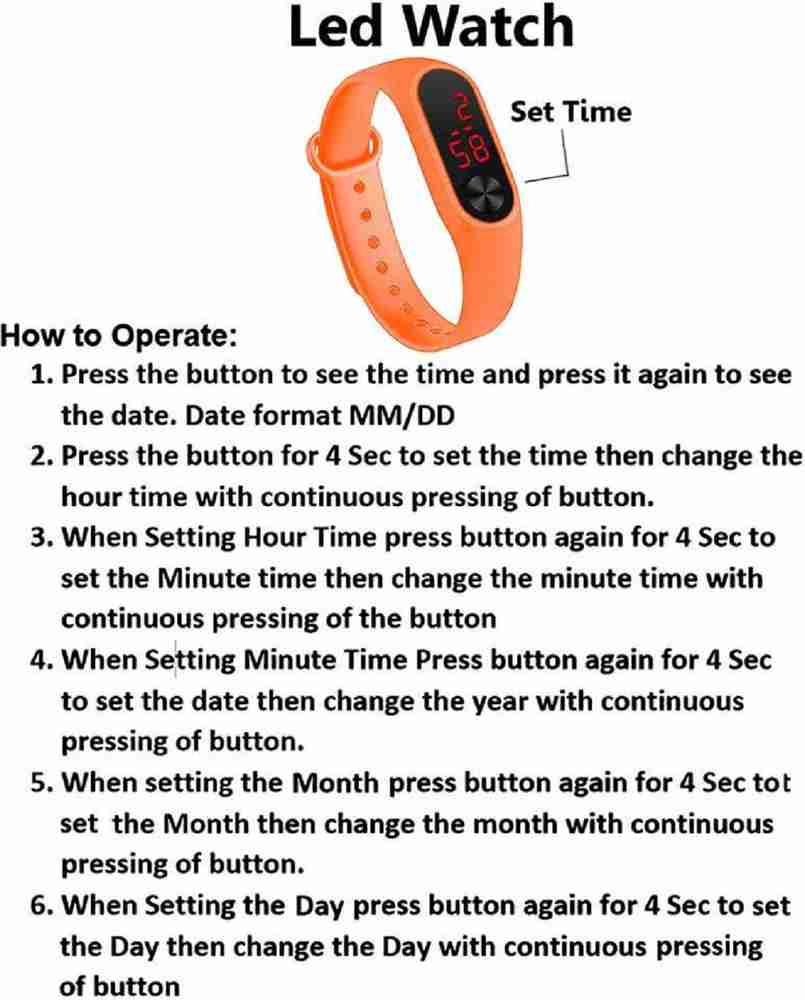 How to operate led watch on sale
