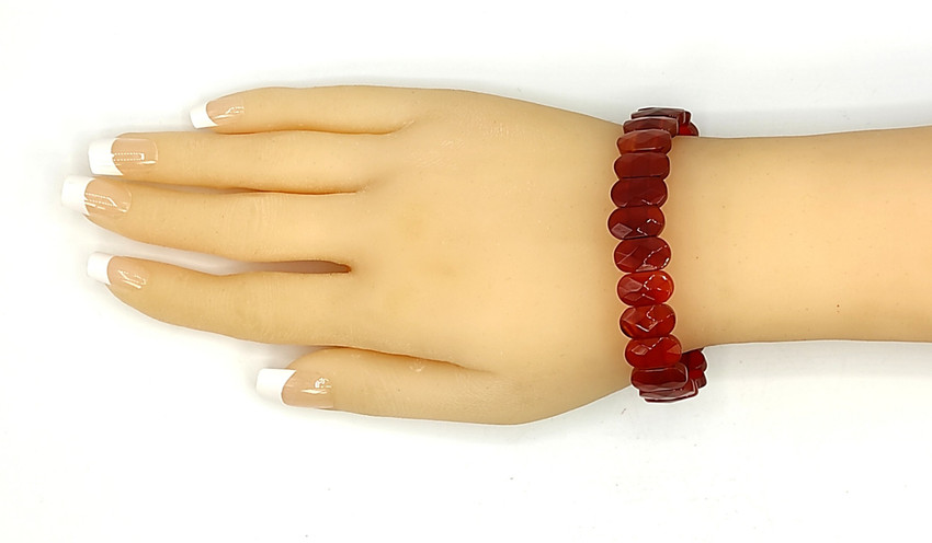 Certified Red Carnelian 8mm Natural Stone Bracelet Imeora