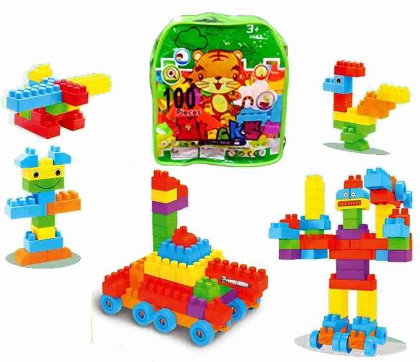 RVM Toys 100 Pcs Big Size Building Blocks for Small Kids Toddlers