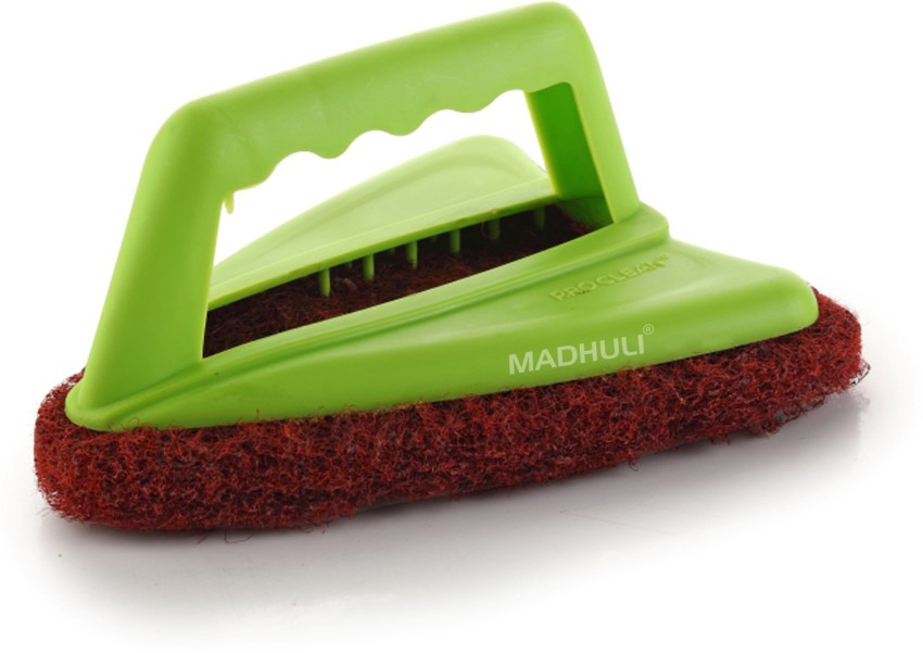 Scotch-Brite Bathroom Brush with abrasive scrubber tile cleaning (Green) 1  PCS