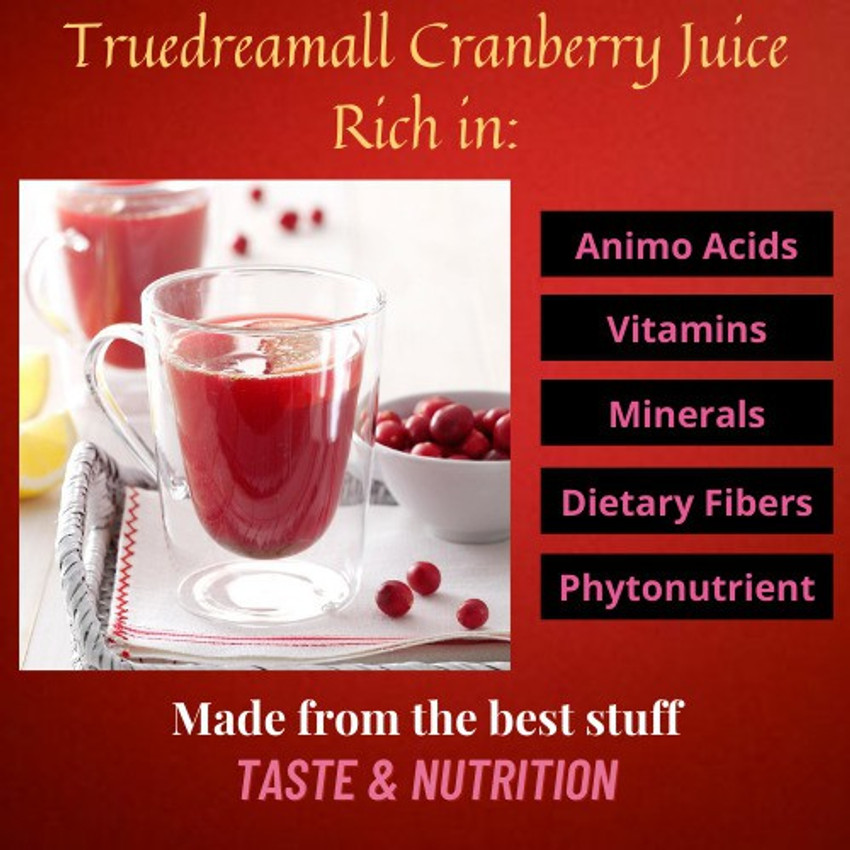 TRUEDREAMALL 100 Pure Cranberry Juice Unsweetened Great for Urinary Tract Infections Premium Quality Pure Delicious 100 Natural Organic Price in India Buy TRUEDREAMALL 100 Pure Cranberry Juice Unsweet...