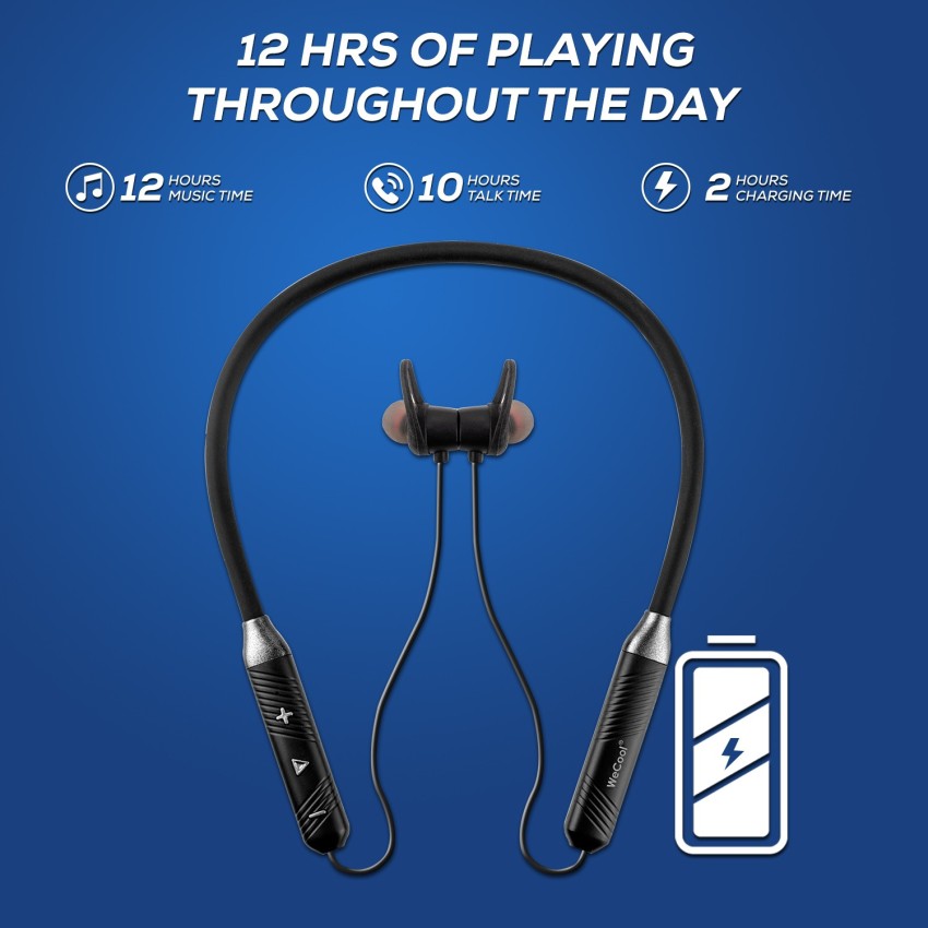 WeCool Neckband wireless headphones with 12 hours Play Time