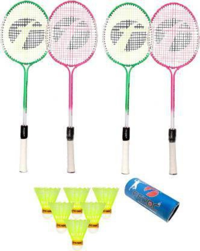 Buy LARK Swag Set of 4 Piece Badminton Racket with 6 Piece Nylon Shuttle Badminton Kit Badminton Kit Online at Best Prices in India