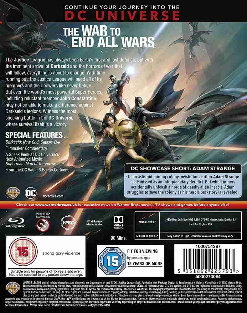 DC Universe Movie Justice League Dark Apokolips War Region