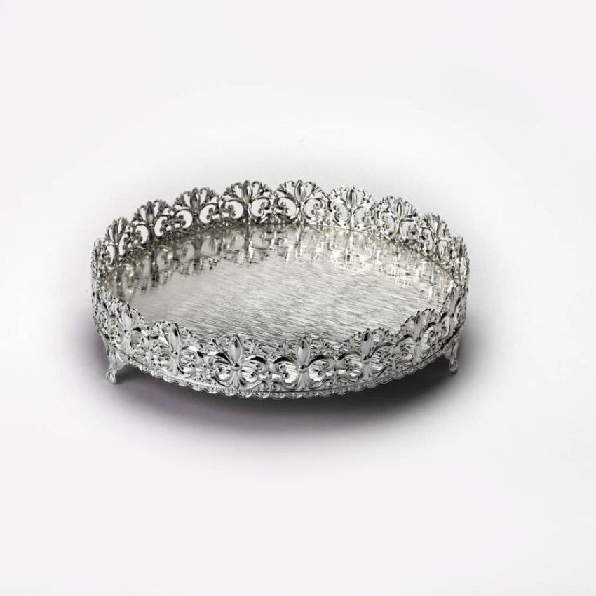 MeLANgE Silver Plated Decorative Platter Price in India - Buy MeLANgE Silver  Plated Decorative Platter online at